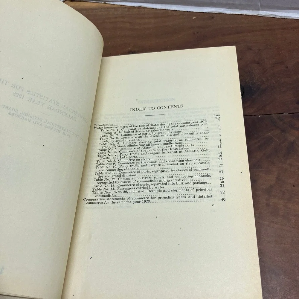 Report Chief of Engineers US Army 1924 Part II Commercial Statistics GPO